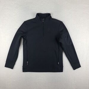 Alaskan Hardgear Sweater Mens Medium Black Standard Fit Quarter Zip Duluth Trade